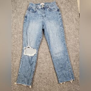 Triarchy Jeans Women 26 Straight Leg Distressed High Rise Grunge Sustainable